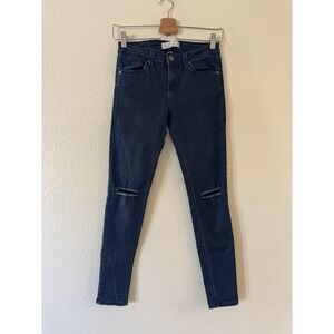 Stella Laguna Beach Jeans Womens 27 Distressed Skinny Dark Wash Stretch Made USA